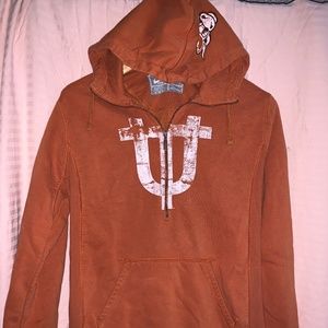 Nike UT Longhorn 3/4 zip hooded pull over